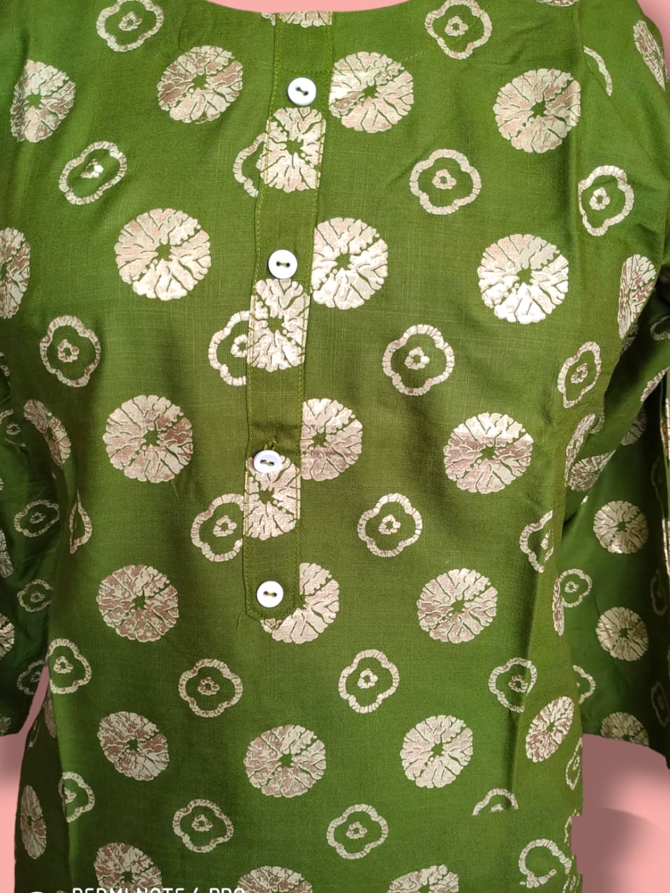 straight cut kurti green ( Lst 40)