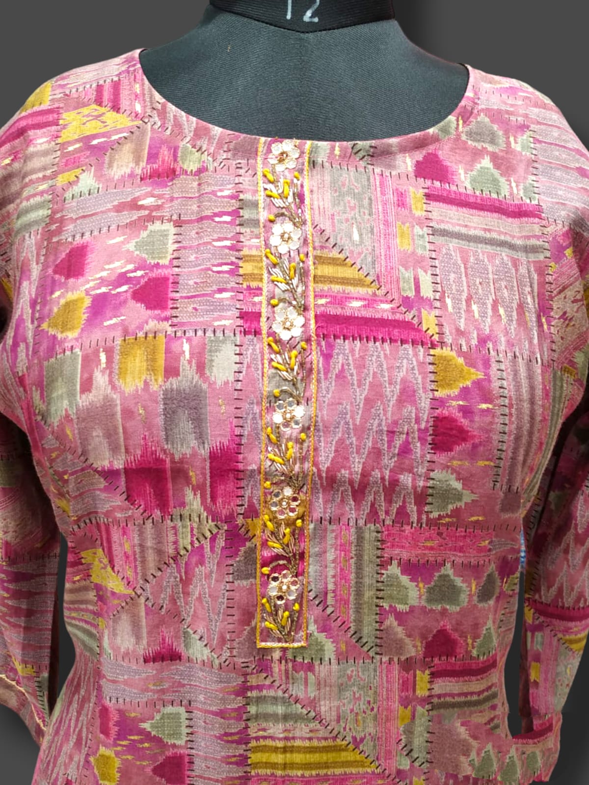 straight cut kurti , party wear pink( Lst 29)