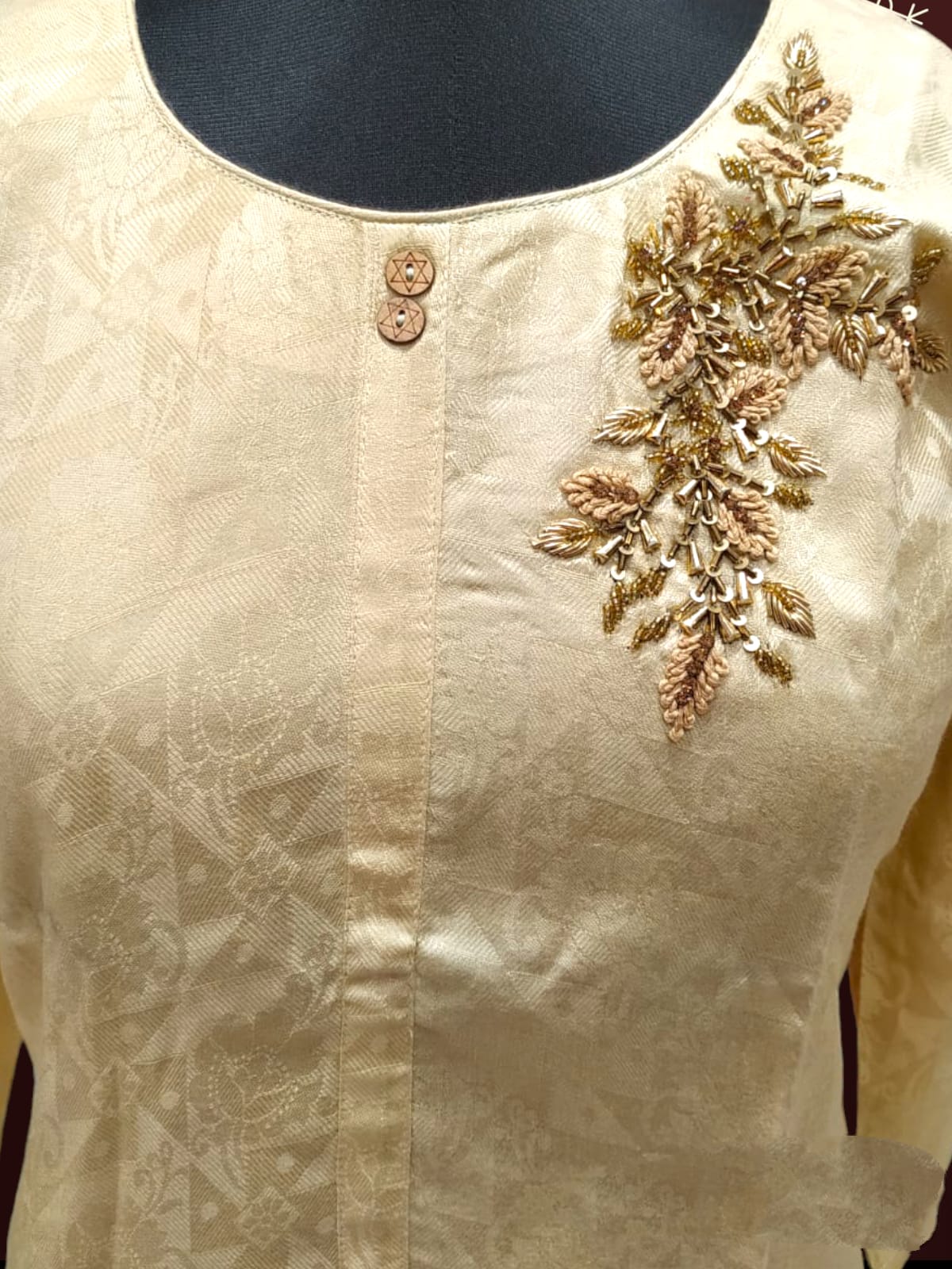 straight cut kurti ,golden party wear( Lst 28)