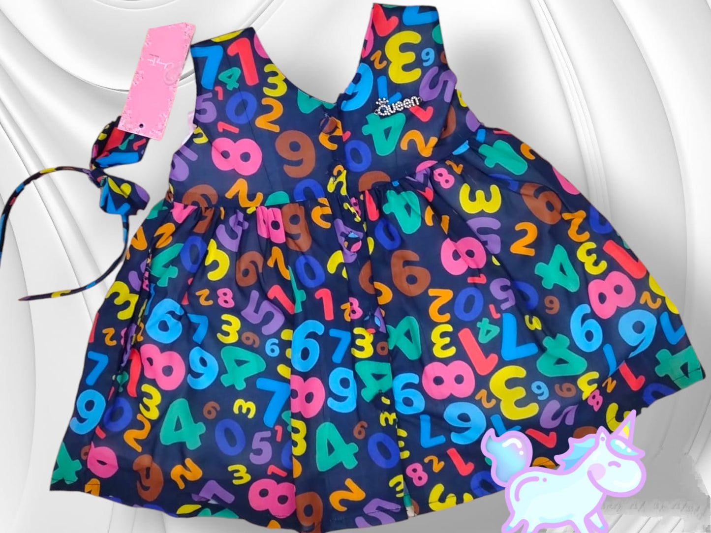 Classy Navy Blue Western Frock for Girls