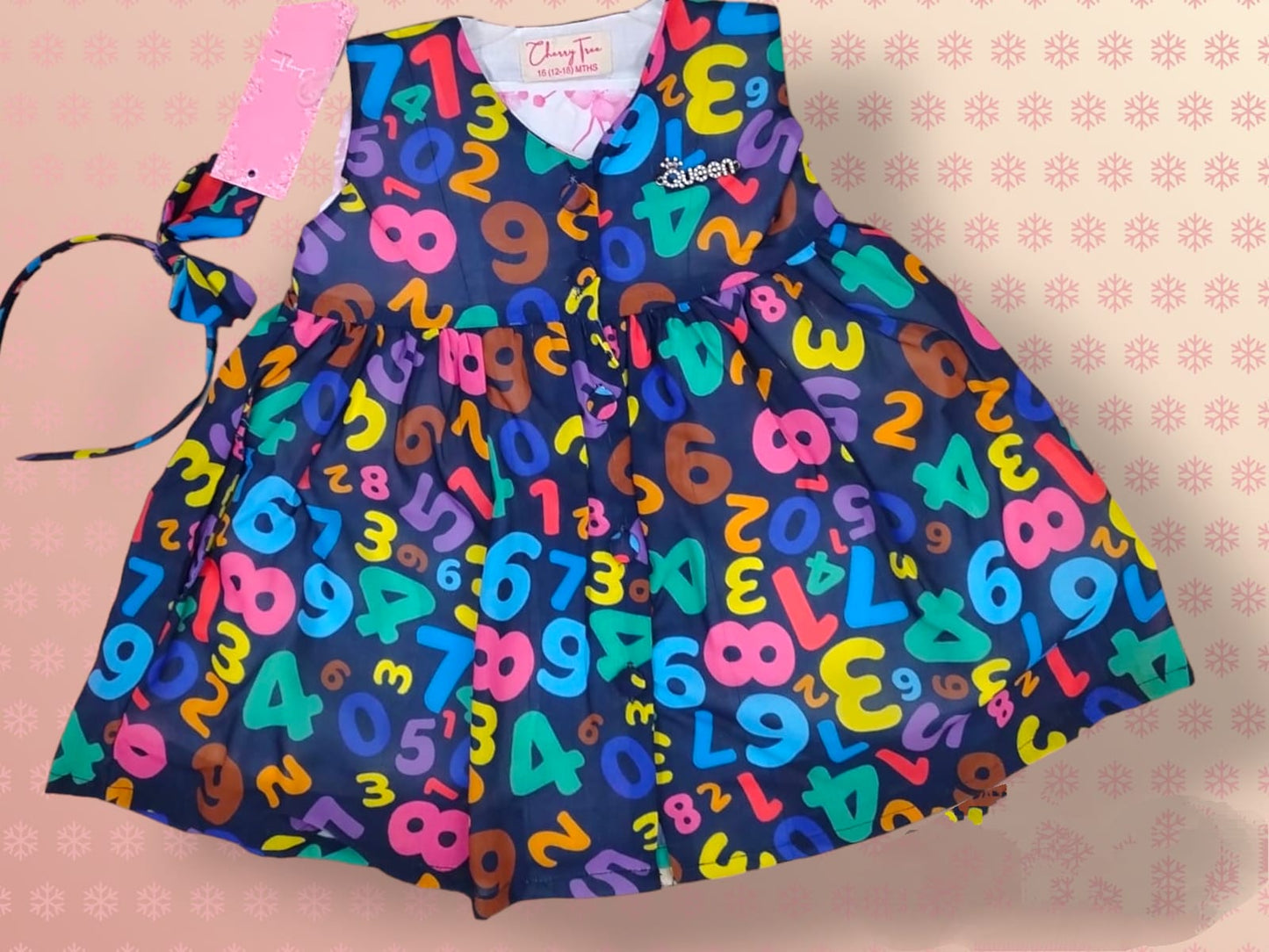 girls classy western frock , navy blue ( prbx 14)