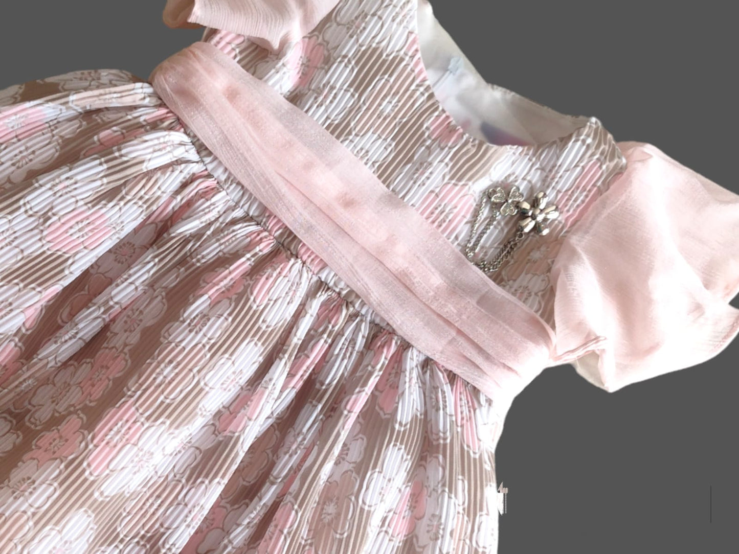 girls beautiful western classy frock , brown crush model ( prbx 33)