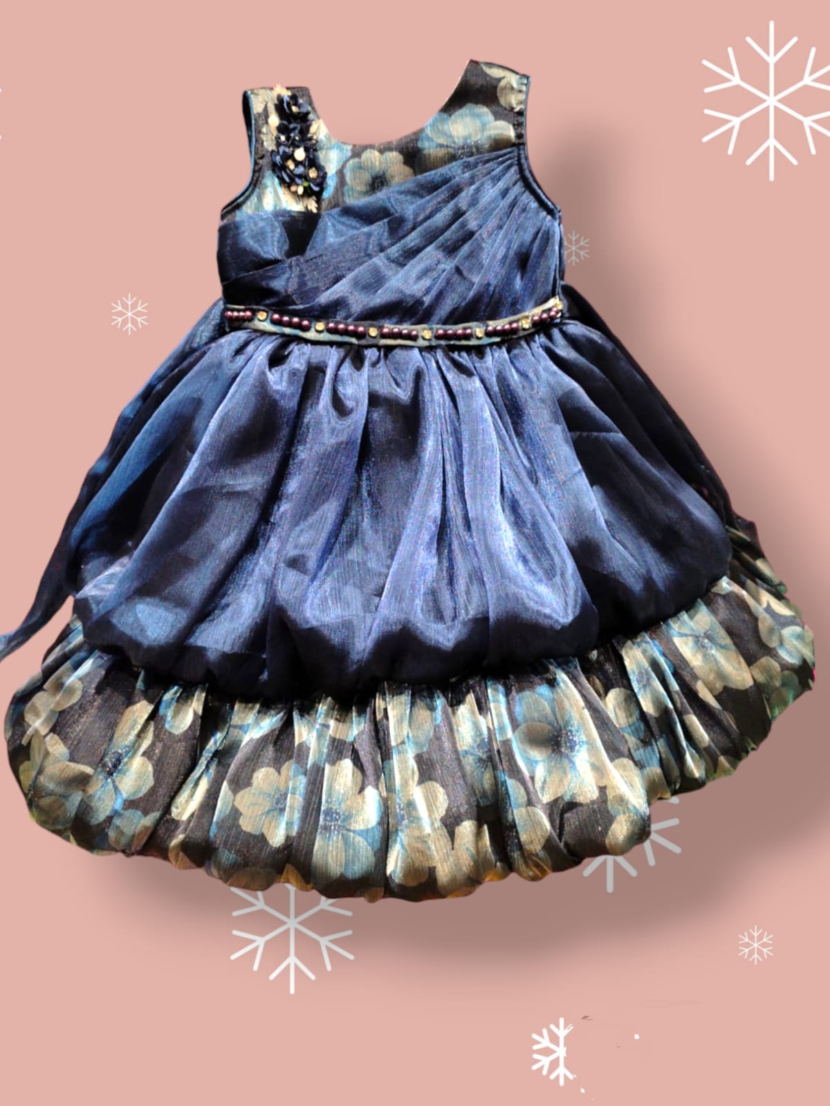 birthday party frock , blue ( brb 2)