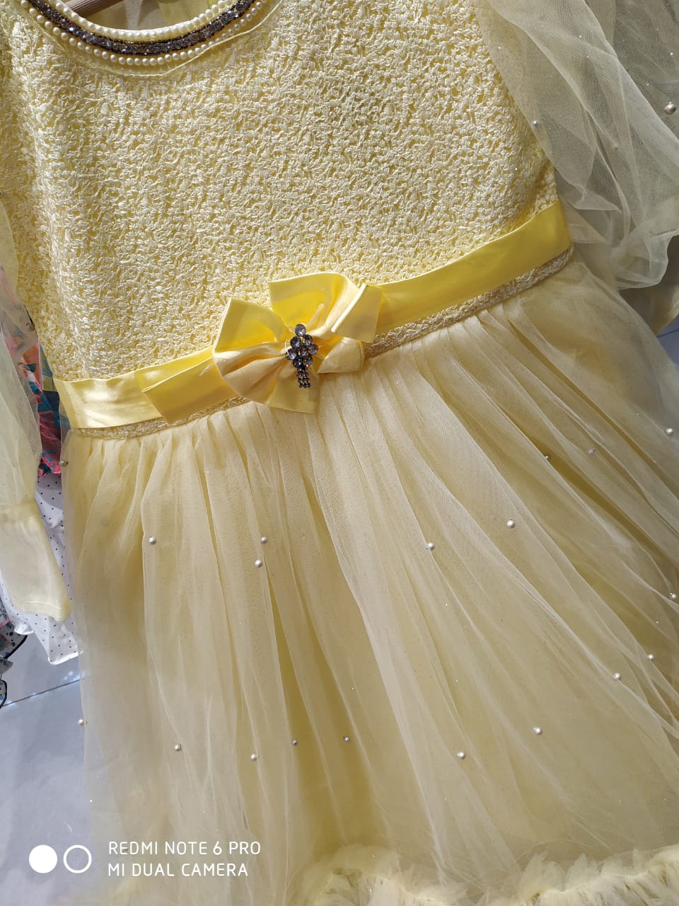 Party frock , pink/yellow ( pfr 3)