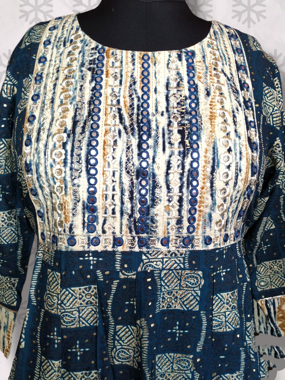 Flayered Umbrella gown, navy blue( Lst 70)