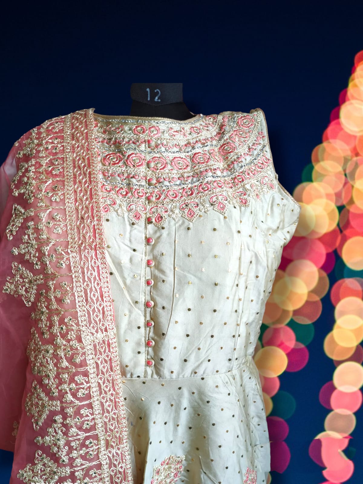 Partywear umbrella long gown full set with heavy dupatta ( Lst 79)