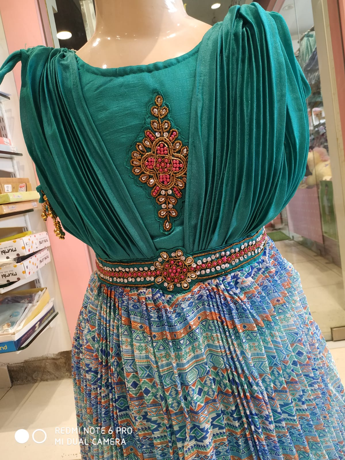 girls stylish frock , crush model blue ( e 12)