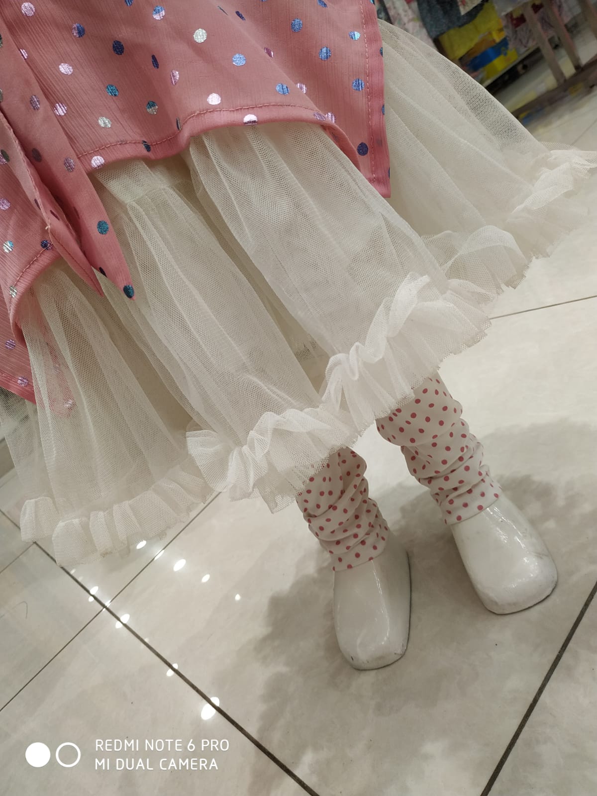 girls western with legging , pink &white ( wtbx 1)