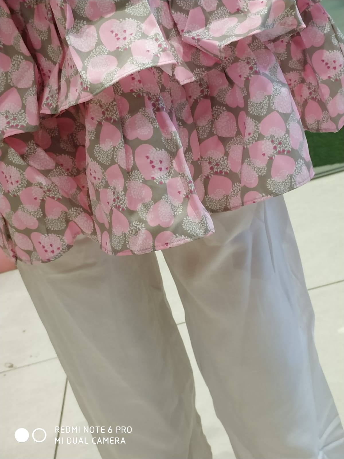 girls western frill top and legging model , pink & white ( wtbx 3)