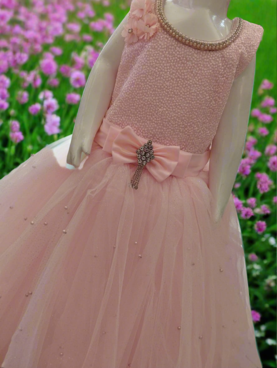 full grand beautiful barbie frock , pink ( prbx 53)