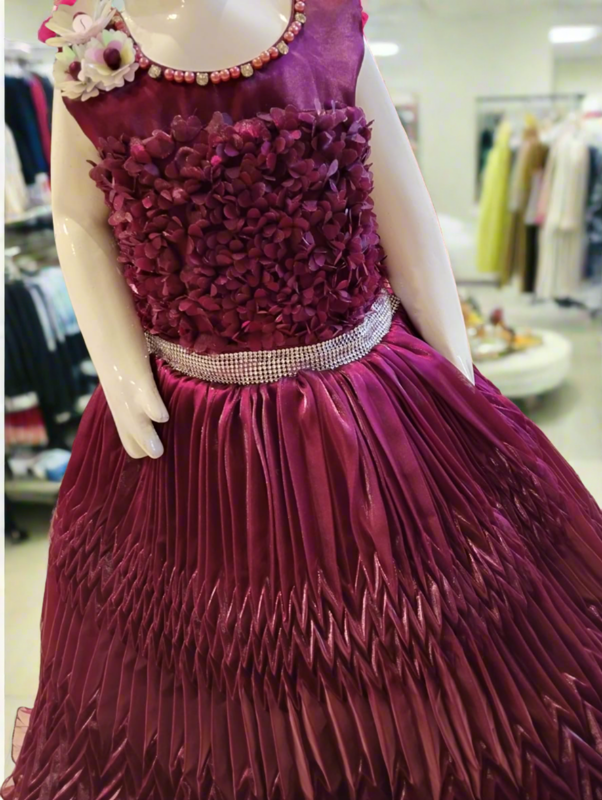 girls party frock, wine crush model ( prbx 58)