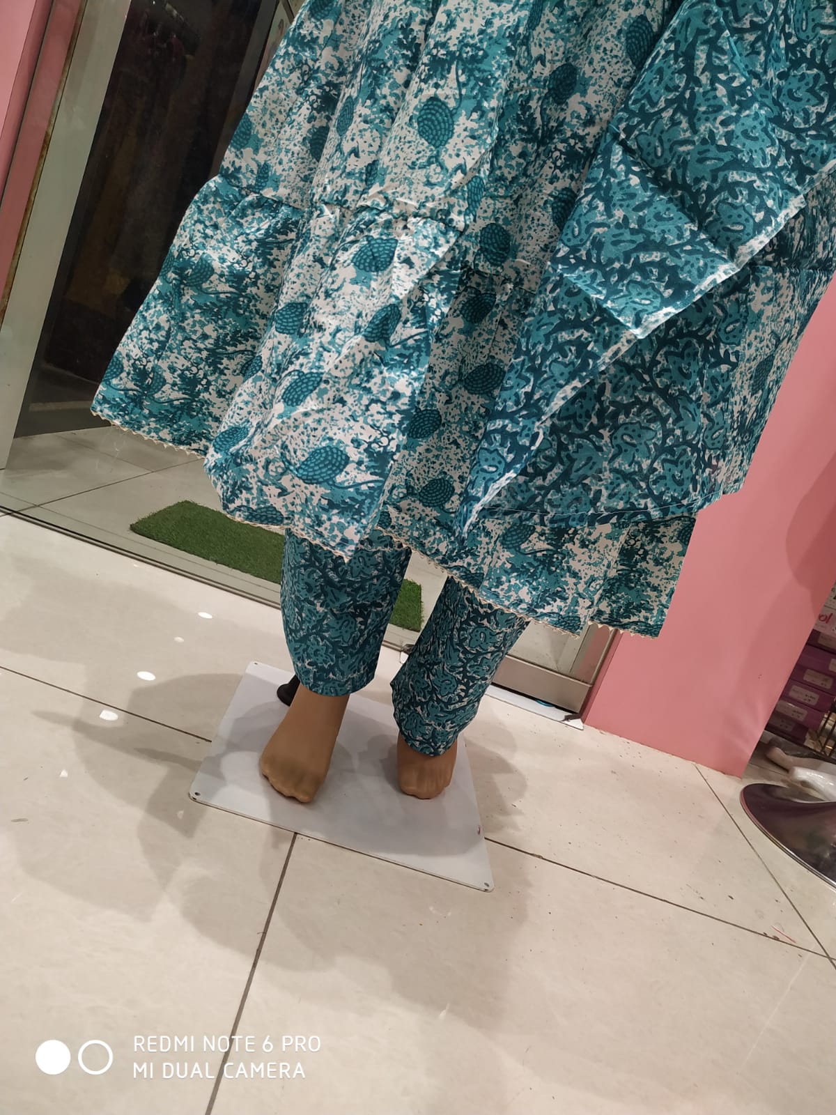 Flayered Umbrella 3 piece full set cotton , skyblue ( NL 7)