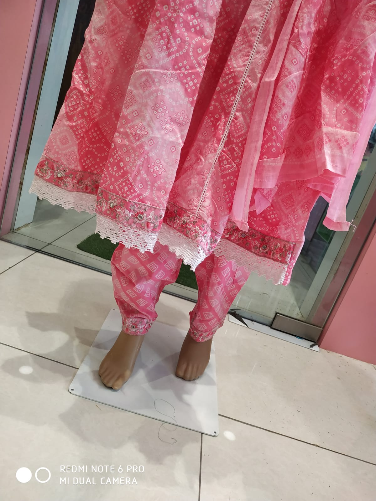 pink cotton flayered umbrella 3 piece full set( NL 16)