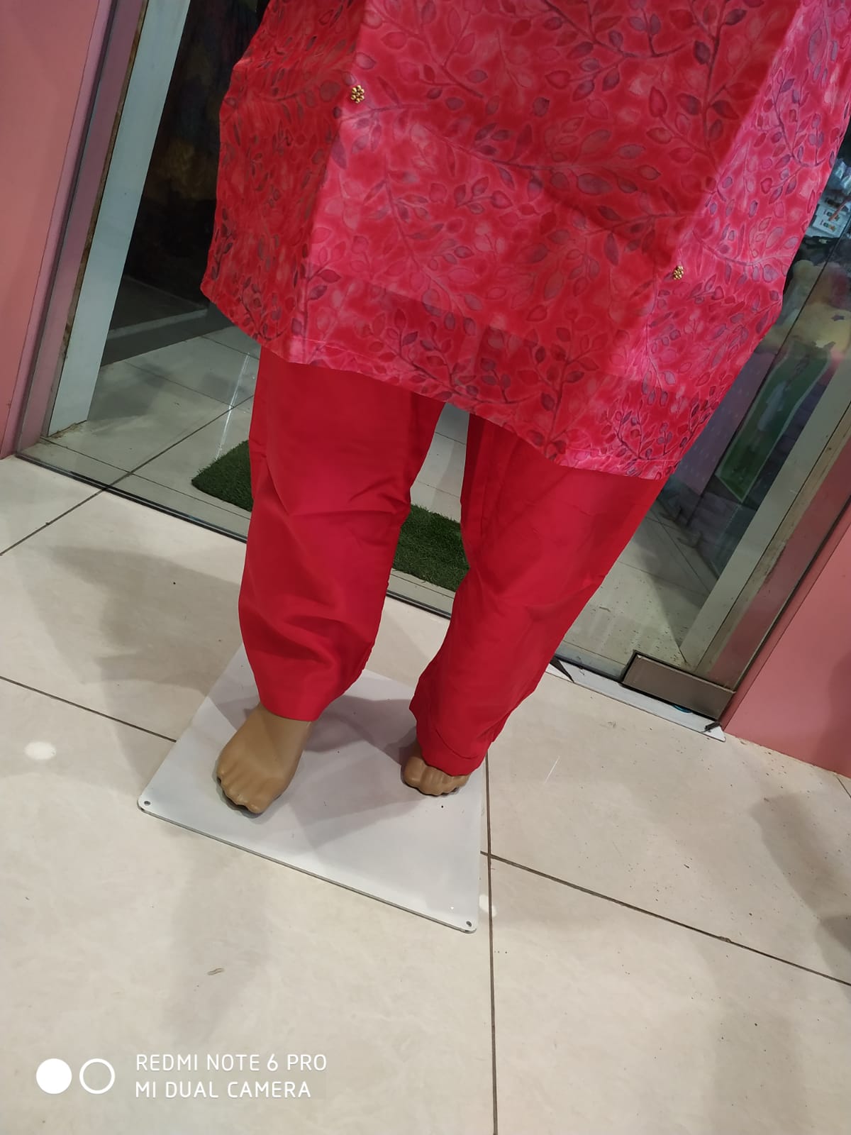 party wear Women's kurti set with pant and dupatta, plus size , orange ( NL 20)