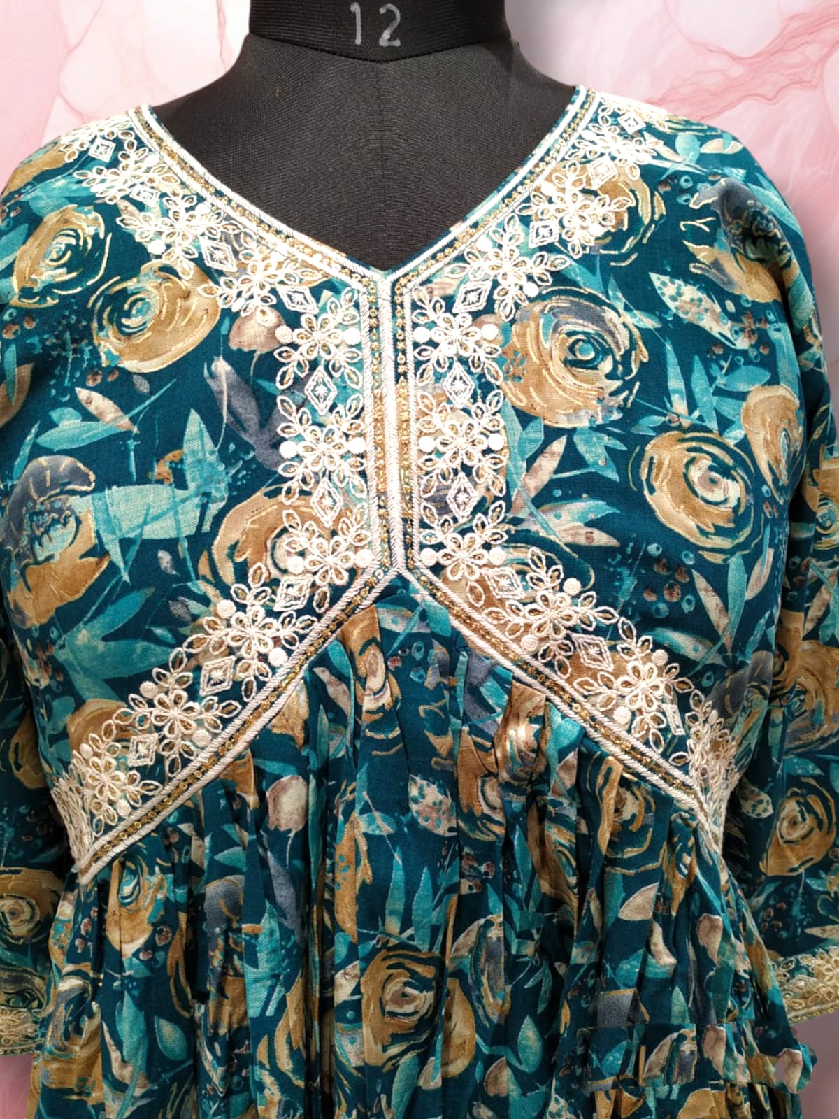 Flayered Umbrella aliya gown, red ( Lst 77)