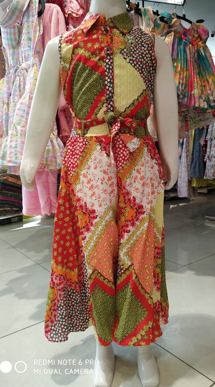 girls western , jumpsuit , multicolour ( Z 19)