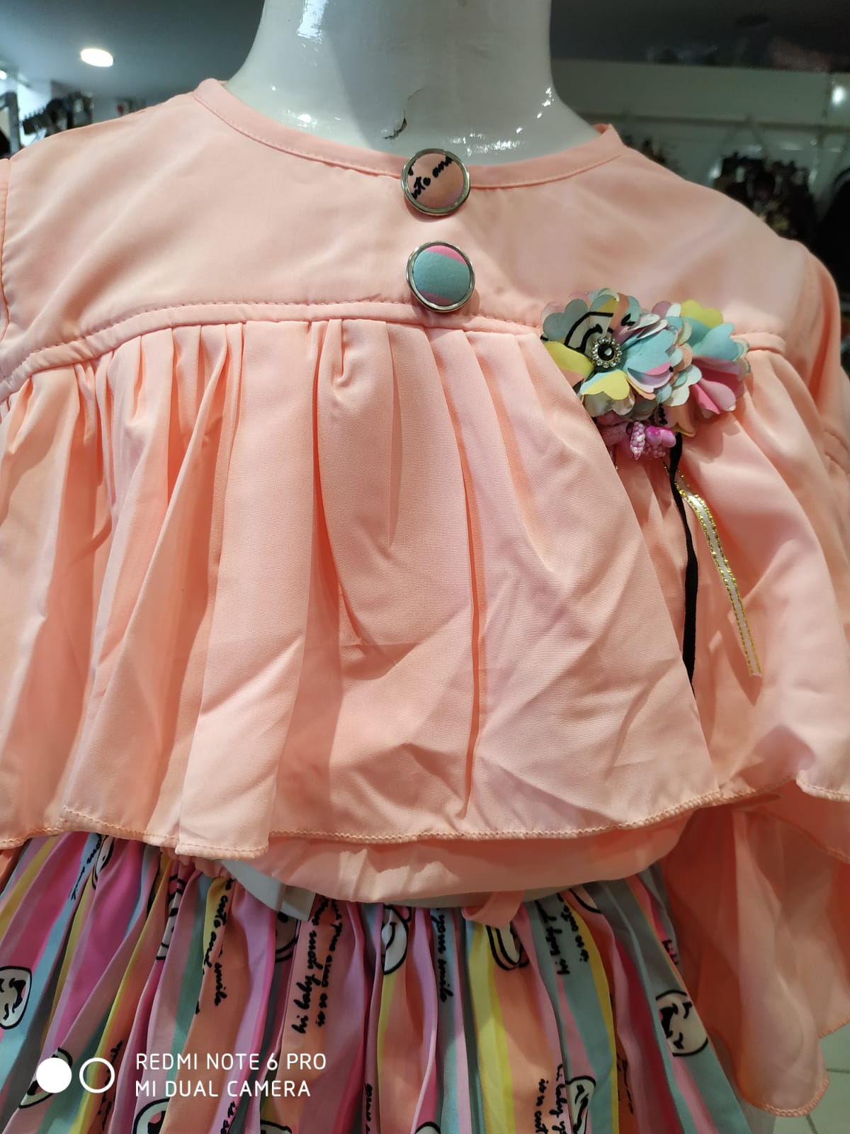 Girls western flayered beautiful frock with legging ( mi 4)