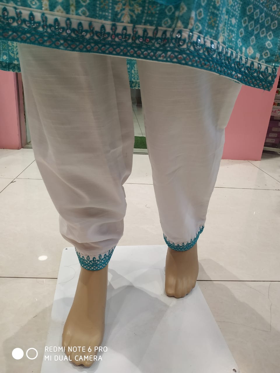 Women's kurti set with pant and dupatta, sky blue( Lfst 21)