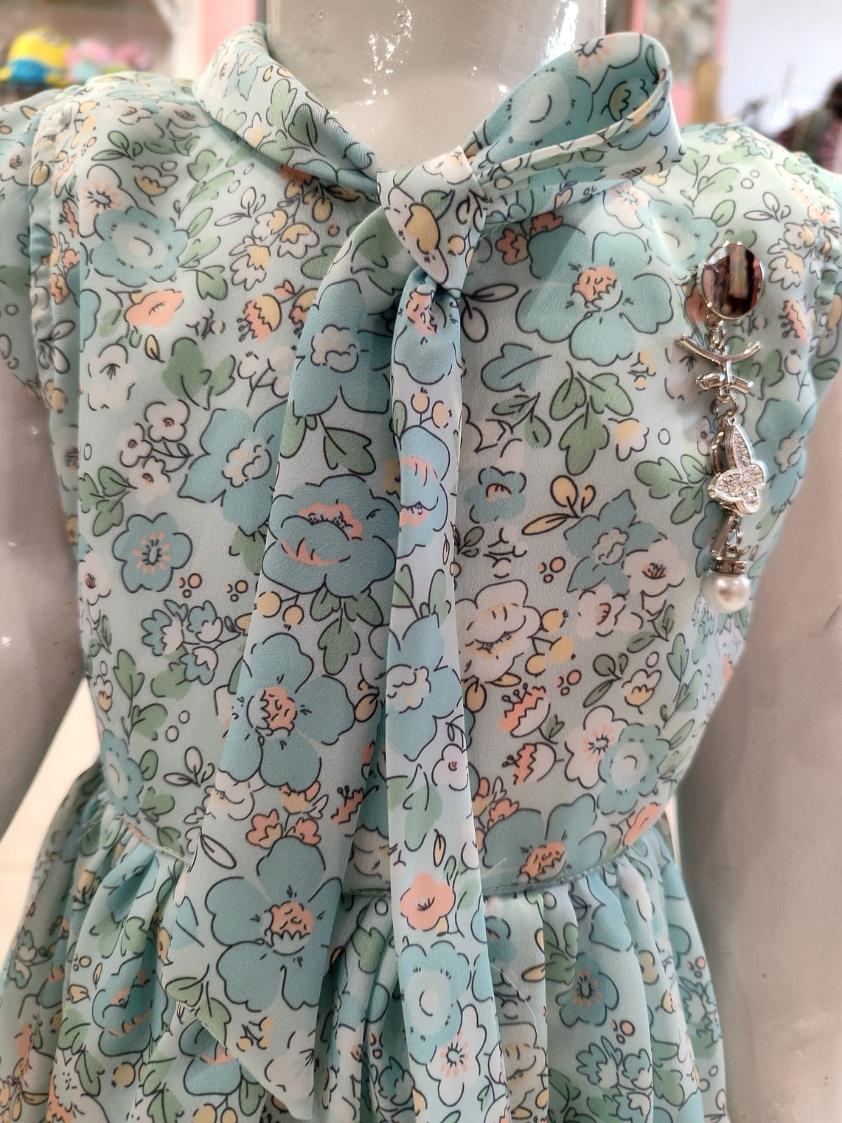 girls beautiful western classy frock , pink/green ( prbx 50)