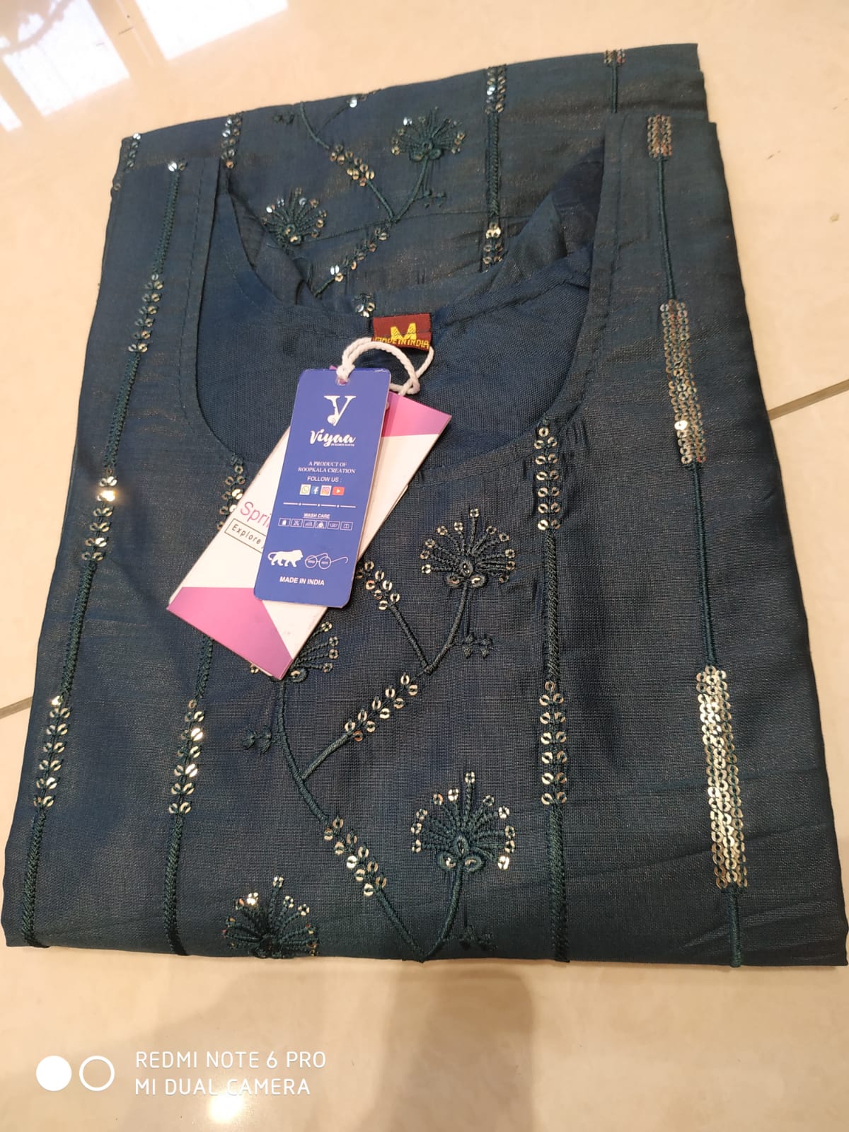 straight cut kurti, party wear with work( Lst 20)