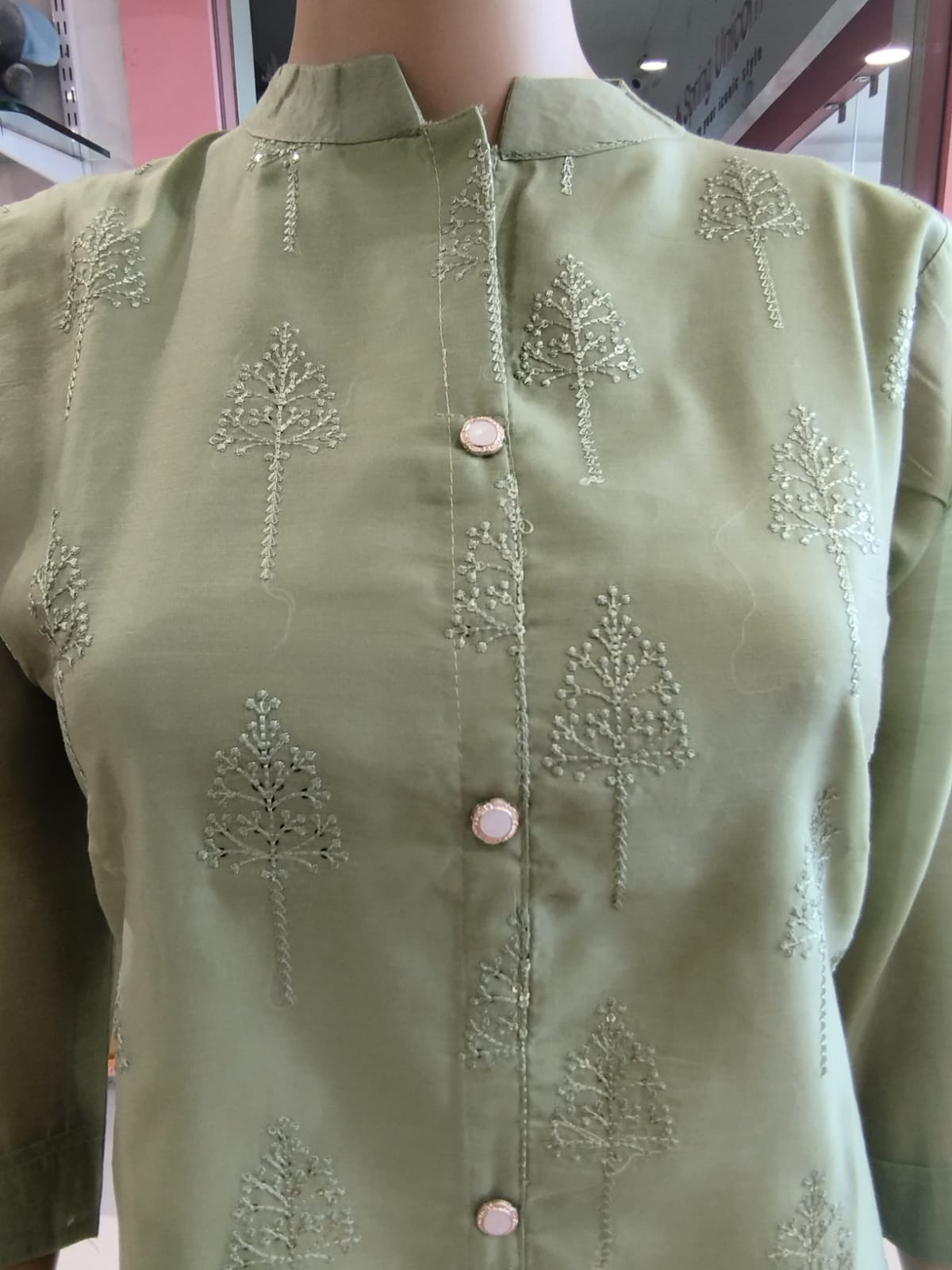 straight cut kurti , partywear with work (Lst 16)