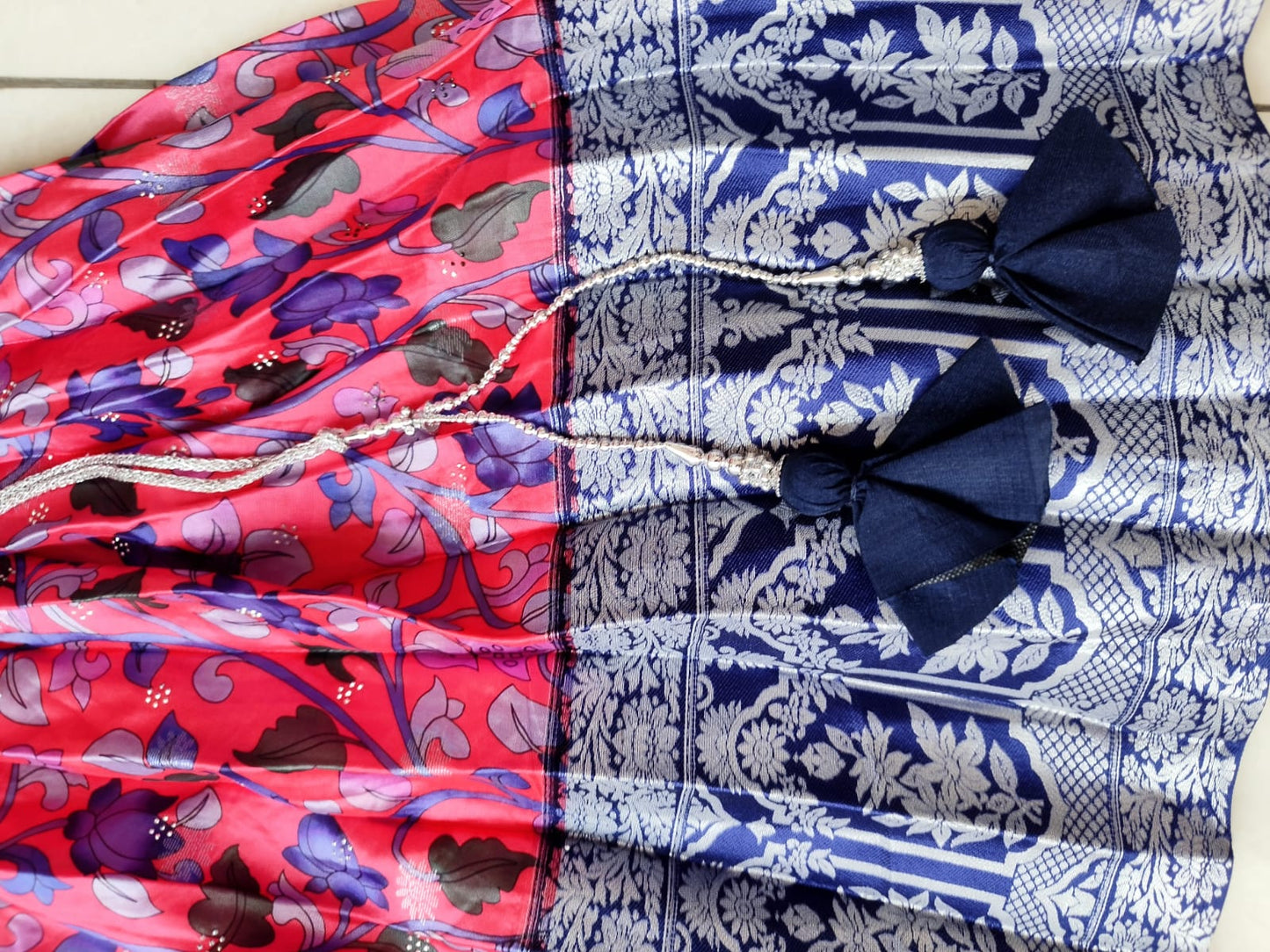 girls traditional wear/festive wear lehanga blue& pink ( NNe 6)