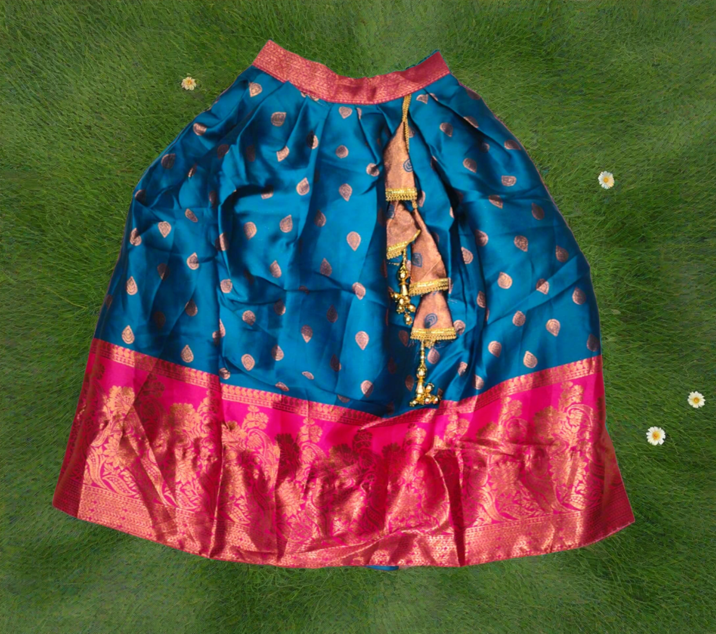girls traditional/ festive wear lehanga pink& blue ( e 30)