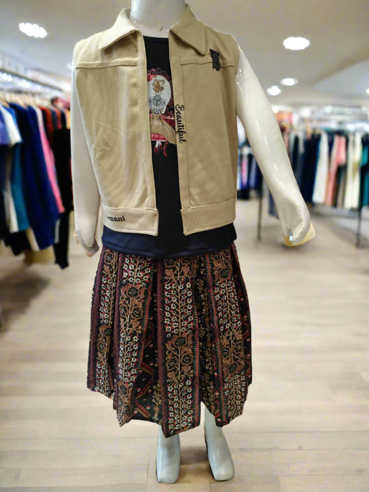 girls western short skirt-top set 3 piece ( wtbx 18)