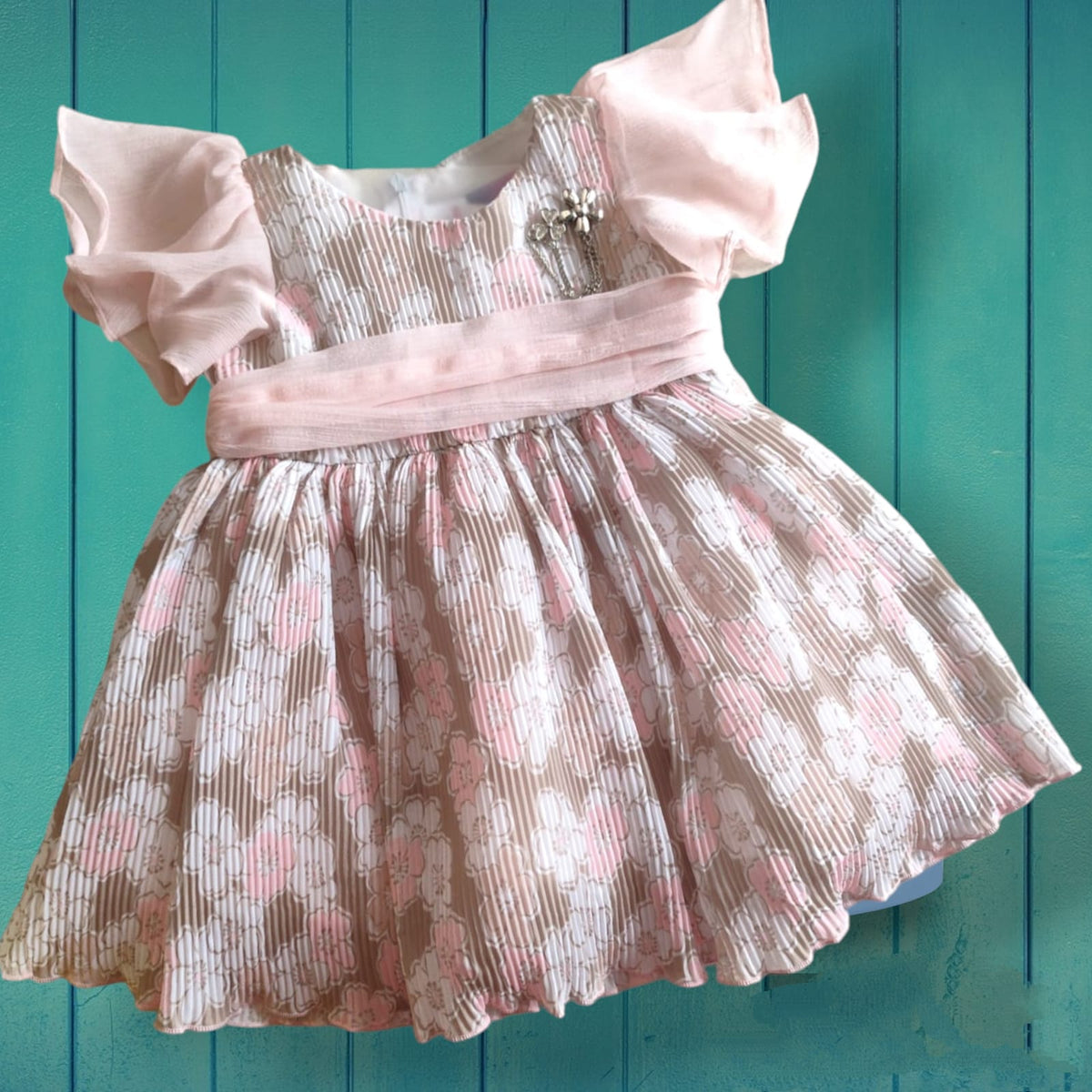 Girls Earth Tone Casual Western Dress (5-6Y)