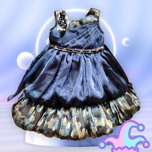 birthday party frock , blue ( brb 2)