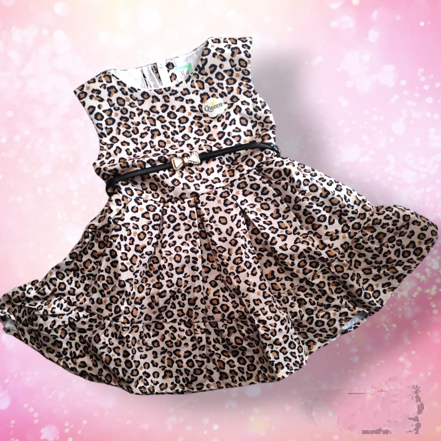 Trendy Cheetah Print Dress for Girls (2-7Y)