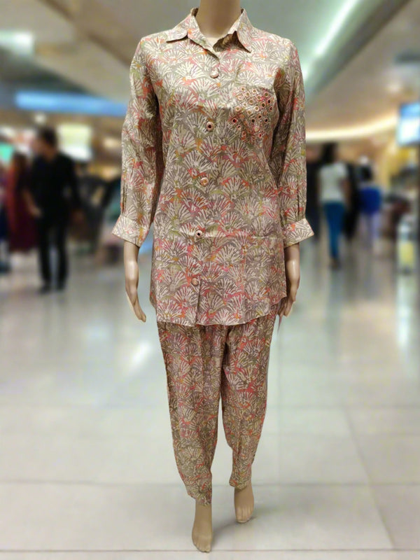 Women's co ord set , partywear, muslin ( Lfst 5)