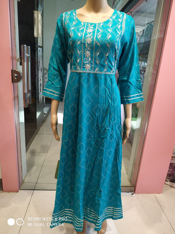 Flayered Umbrella gown, blue ( Lst 59)