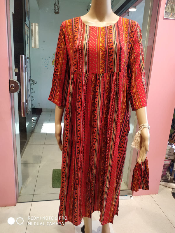 Naira cut Kurti ,red( Lst 58)