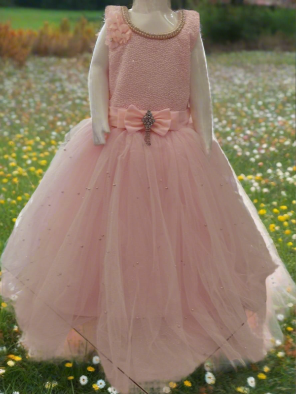 full grand beautiful barbie frock , pink ( prbx 53)