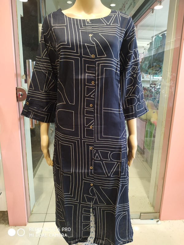 Women's kurti, navy blue plus size( NL 23)
