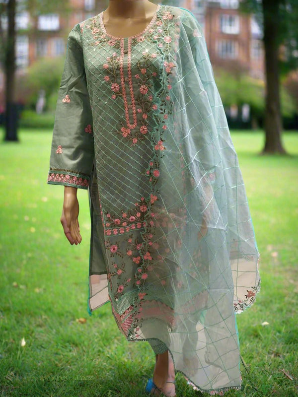 Women's partywear kurti set with pant and dupatta, pakistani suit ( NL 27)