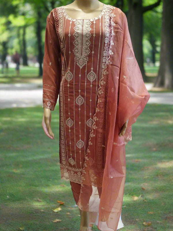 Women's partywear kurti set with pant and dupatta, Pakistani style ( NL 28)