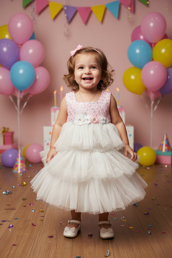 put this dress to a 4 year old indian girl in a birthday party
