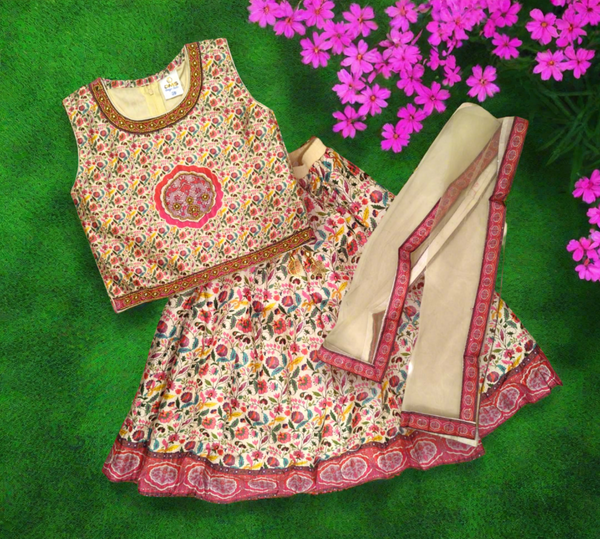 girls festive wear beautiful lehanga , off white ( e 29)